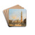 A view of St Marks Square and the Campanile by Carlo Grubacs Drink Coasters - set of 4