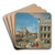 The Piazzetta with Santa Maria della Salute beyond, Venice by Johan Anton Richter Art Drink Coaster set