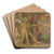 Temptation 'Adam and Eve' by Milan Thomka Mitrovsk Art Drink Coaster set