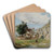 Htte an der Donau bei Hainburg by Rudolf Ribarz Art Drink Coaster set
