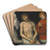 Christ As Man Of Sorrows Together With The Virgin And Saint John by Lucas Cranach the Younger Art Drink Coaster set