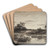 Landscape with a stream or lake in the foreground by Anton Melbye Art Drink Coaster set Landscape with a stream or lake in the foreground by Anton Melbye Art Drink Coaster set