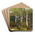 Selecting Trees for Felling by Jrgen Roed Art Drink Coaster set Selecting Trees for Felling by Jrgen Roed Art Drink Coaster set
