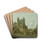 Imaginary Cityscape with Romanesque Church by Johannes Huibert Prins Drink Coasters - set of 4