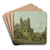 Imaginary Cityscape with Romanesque Church by Johannes Huibert Prins Art Drink Coaster set