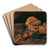 Stillleben mit Krbis, Pfirsich und Weintrauben by Carl Schuch Art Drink Coaster set Stillleben mit Krbis, Pfirsich und Weintrauben by Carl Schuch Art Drink Coaster set