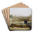 Vue de l'estacade de l'le Saint-Louis ; effet du matin. by Edouard Zawiski Art Drink Coaster set Vue de l'estacade de l'le Saint-Louis ; effet du matin. by Edouard Zawiski Art Drink Coaster set
