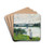The Promenade with the Railroad Bridge, Argenteuil by Claude Monet Drink Coasters - set of 4