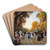 Promenade in the Tiergarten in Berlin by Adolf Leonhard Mller-Cassel Art Drink Coaster set