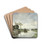 Drawbridge at Noorden by Johan Hendrik Weissenbruch Drink Coasters - set of 4 Drawbridge at Noorden by Johan Hendrik Weissenbruch Drink Coasters - set of 4