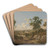 Penshurst Place, Kent by Patrick Nasmyth Art Drink Coaster set Penshurst Place, Kent by Patrick Nasmyth Art Drink Coaster set