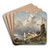 River Landscape With Windmill by Charles Leickert Art Drink Coaster set
