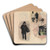 Silhouettes by James Ensor Art Drink Coaster set