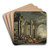 The Adoration of the Magi, in a landscape with ruins by Lombard School Art Drink Coaster set The Adoration of the Magi, in a landscape with ruins by Lombard School Art Drink Coaster set