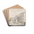 Part of the West Cliff, Hastings, 8 October 1820 by Thomas Hastings Drink Coasters - set of 4 Part of the West Cliff, Hastings, 8 October 1820 by Thomas Hastings Drink Coasters - set of 4