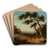 Figures on a Sunlit Country Road by Patrick Nasmyth Art Drink Coaster set Figures on a Sunlit Country Road by Patrick Nasmyth Art Drink Coaster set