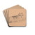 Le Loup by Jacques-Raymond Brascassat Drink Coasters - set of 4