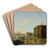 Venice, a view of the Molo with the Libreria by Giuseppe Borsato Art Drink Coaster set