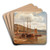 Rheinufer bei Lorch by Ludwig Halauska Art Drink Coaster set