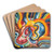 Astrale Composition XVI by Wilhelm Morgner Art Drink Coaster set