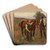 En Hestehandel by Erik Henningsen Art Drink Coaster set