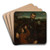Portrait of a Man in Armor with Two Pages by Paris Bordone Art Drink Coaster set