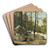 Wooded View near Barbizon by Johan Hendrik Weissenbruch Art Drink Coaster set Wooded View near Barbizon by Johan Hendrik Weissenbruch Art Drink Coaster set