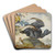 A Duck And Four Other Birds, Three On A Branch by Circle of Aert Schouman Art Drink Coaster set A Duck And Four Other Birds, Three On A Branch by Circle of Aert Schouman Art Drink Coaster set