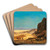 The Libyan Desert by Carl Hasch Art Drink Coaster set