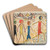 Children on a beach by Tadeusz Makowski Art Drink Coaster set Children on a beach by Tadeusz Makowski Art Drink Coaster set