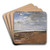 The Beach at Luc by Carl Fredrik Hill Art Drink Coaster set