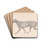 Tiger, Lateral View, with Skin and Tissue Removed by George Stubbs Drink Coasters - set of 4