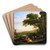 Landscape with Nymph and Satyr Dancing by Claude Lorrain Art Drink Coaster set