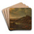 Riviergezicht met veerpont by Herman Saftleven Art Drink Coaster set