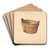 Butter Firkin by Orison Daeda Art Drink Coaster set Butter Firkin by Orison Daeda Art Drink Coaster set
