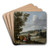 Landscape with Milkmaid and Shepherd by David Teniers The Younger Art Drink Coaster set