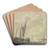 Ruhige See mit vielen Schiffen, links an einem Damm eine Barke und Boot, rechts eine Barke by Cornelis de Grient Art Drink Coaster set