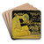 Jeune fille en jaune, lisant by Lon Spilliaert Art Drink Coaster set Jeune fille en jaune, lisant by Lon Spilliaert Art Drink Coaster set