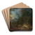 Waldlandschaft 'Abend' by Maximilian Joseph Schinnagl Art Drink Coaster set