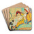 Zwei Mdchen auf einem Divan by Ernst Ludwig Kirchner Art Drink Coaster set