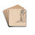 Sketch of Two Figures Embracing (verso) by Thodule Ribot Drink Coasters - set of 4 Sketch of Two Figures Embracing (verso) by Thodule Ribot Drink Coasters - set of 4