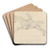 Racehorse with Jockey Up; Galloping, Seen from the Near-Side; the Jockey Holds a Switch by James Seymour Art Drink Coaster set Racehorse with Jockey Up; Galloping, Seen from the Near-Side; the Jockey Holds a Switch by James Seymour Art Drink Coaster set