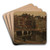 The Rokin, Amsterdam by George Hendrik Breitner Art Drink Coaster set The Rokin, Amsterdam by George Hendrik Breitner Art Drink Coaster set