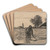 The Mower by Jakob Smits Art Drink Coaster set