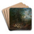 Waldlandschaft 'Morgen' by Maximilian Joseph Schinnagl Art Drink Coaster set
