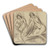 Zwei sitzende weibliche Akte by Ernst Ludwig Kirchner Art Drink Coaster set