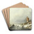 A winter landscape with figures on the ice by Jan Jacob Coenraad Spohler Art Drink Coaster set A winter landscape with figures on the ice by Jan Jacob Coenraad Spohler Art Drink Coaster set
