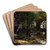 The Stream (Le Ruisseau du Puits-Noir; valle de la Loue) by Gustave Courbet Art Drink Coaster set