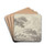 An einem Fluss hoher Gebirge, links unter einer Baumgruppe zwei Khe und Schafe mit einem Hirten by Jan Vermeer van Haarlem the Elder Drink Coasters - set of 4