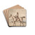 Horse and Rider Walking to Left in a Hilly Landscape by Peter Tillemans Drink Coasters - set of 4 Horse and Rider Walking to Left in a Hilly Landscape by Peter Tillemans Drink Coasters - set of 4